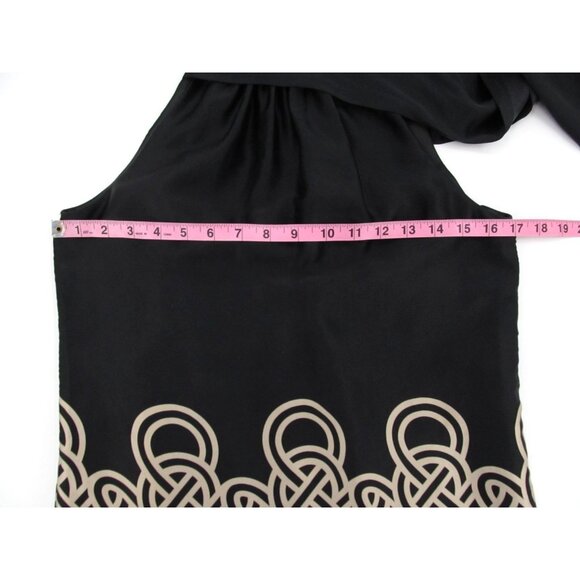 Banana Republic Silk Tie Neck Halter Top Womens Small Black Y2K Office Glam - Picture 7 of 12